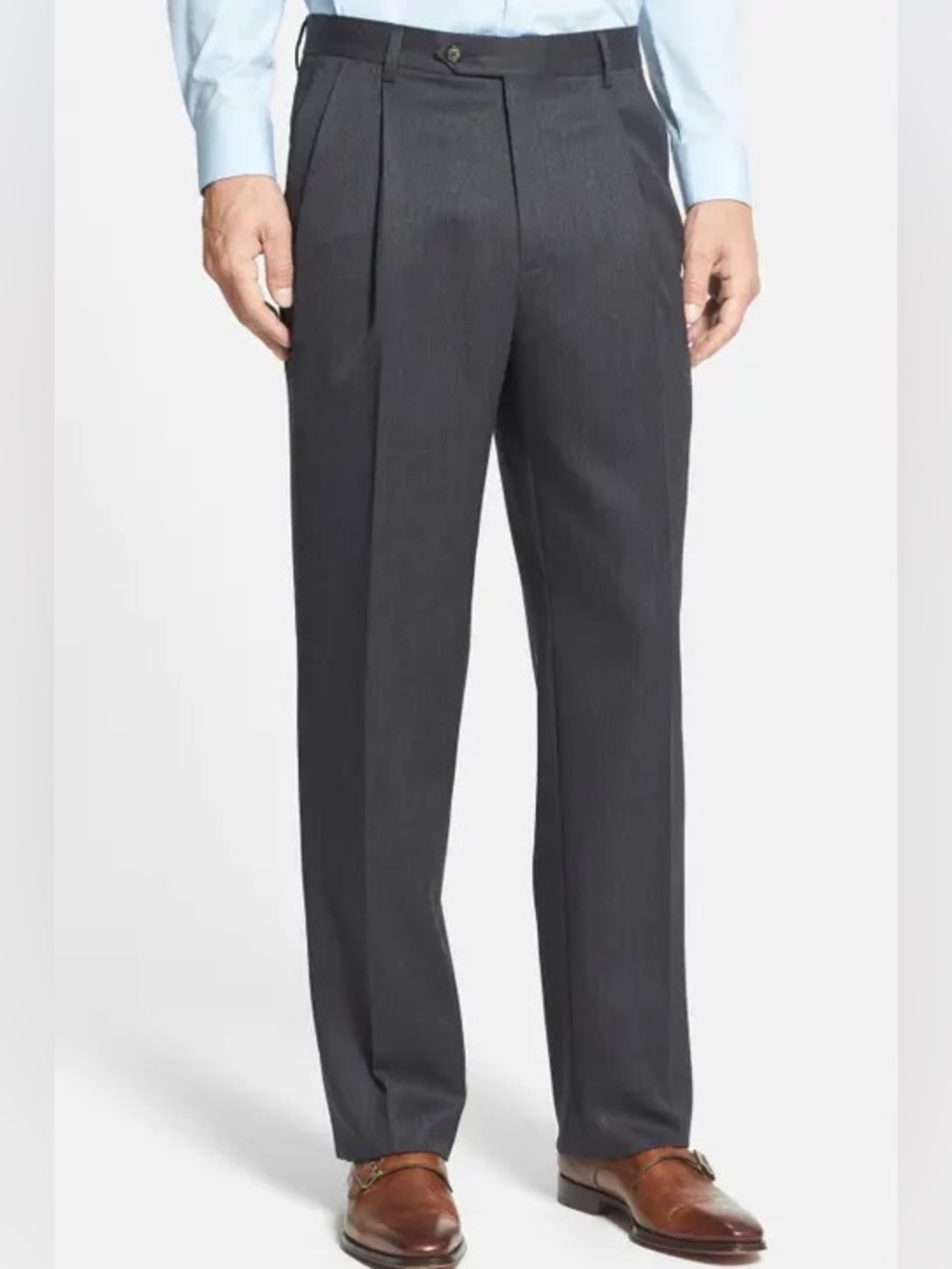 Zignone Made in Italy 100% Virgin Wool Dress Trousers Men’s 40x32 Dark Gray